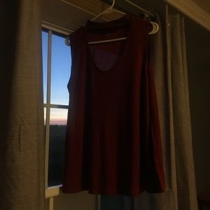 maroon turtle neck with v cut